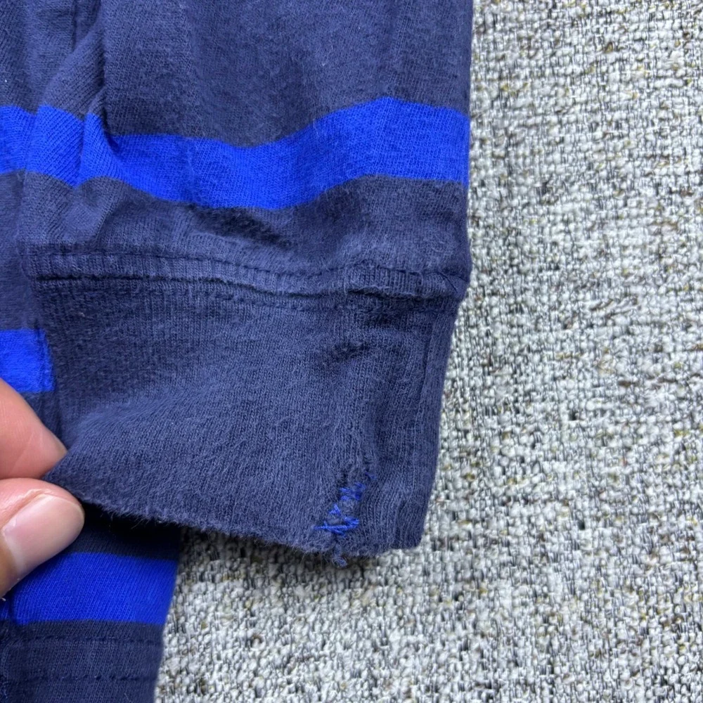 Polo Ralph‎ Lauren Shirt Boys 7 Blue Striped Long Sleeve Pony Logo Tee